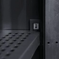 TRUE DEAL Armoire De Rangement De Jardin Avec 2 étagères Noir Et Gris 11 TRUE DEAL Armoire De Rangement De Jardin Avec 2 étagères Noir Et Gris -Rangement de jardin Soldes 26366361 5