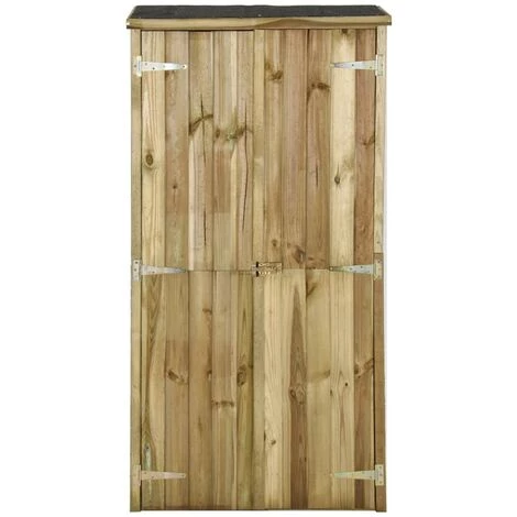 TRUE DEAL Abri à Outils Pour Jardin Pin 85 X 48 X 177 Cm 4 TRUE DEAL Abri à Outils Pour Jardin Pin 85 X 48 X 177 Cm – Image 2