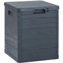 TRUE DEAL Boîte De Rangement De Jardin 90 L Anthracite