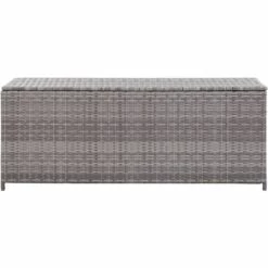 TRUE DEAL Boîte De Rangement De Jardin Gris 150x50x60 Cm Résine Tressée -Rangement de jardin Soldes 26368017 3