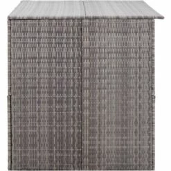 TRUE DEAL Boîte De Rangement De Jardin Gris 150x100x100 Cm Résine Tressée 11 TRUE DEAL Boîte De Rangement De Jardin Gris 150x100x100 Cm Résine Tressée -Rangement de jardin Soldes 26368020 5