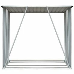 TRUE DEAL Abri De Stockage De Bois Acier Galvanisé 163x83x154 Cm Vert 9 TRUE DEAL Abri De Stockage De Bois Acier Galvanisé 163x83x154 Cm Vert -Rangement de jardin Soldes 26368831 3