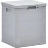 ASUPERMALL Boite De Rangement De Jardin 90 L Gris Clair