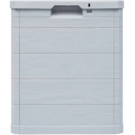 ASUPERMALL Boite De Rangement De Jardin 90 L Gris Clair 5 ASUPERMALL Boite De Rangement De Jardin 90 L Gris Clair – Image 3
