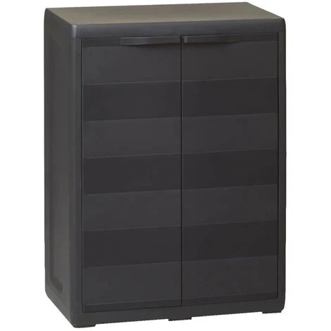 ASUPERMALL Armoire De Rangement De Jardin Avec 1 Etagere Noir 3 ASUPERMALL Armoire De Rangement De Jardin Avec 1 Etagere Noir