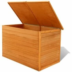 YOUTHUP Boîte De Rangement De Jardin 126 X 72 X 72 Cm Bois - Brun -Rangement de jardin Soldes 26531169 4