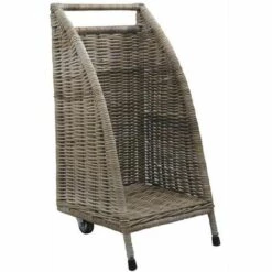 QEM Chariot à Bûches En Poelet Gris