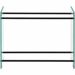 Range-bûches Oshawa 80 X 60 X 35 Cm Verre Transparent Noir [en.casa] -Rangement de jardin Soldes 27571816 3