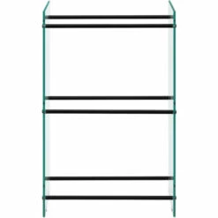 Range-bûches Oshawa 60 X 100 X 35 Cm Verre Transparent Noir [en.casa] -Rangement de jardin Soldes 27571820 3