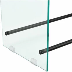 Range-bûches Oshawa 40 X 100 X 35 Cm Verre Transparent Noir [en.casa] -Rangement de jardin Soldes 27571828 4