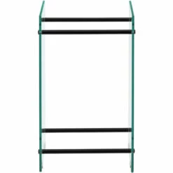 Range-bûches Oshawa 40 X 60 X 35 Cm Verre Transparent Noir [en.casa] -Rangement de jardin Soldes 27571833 3