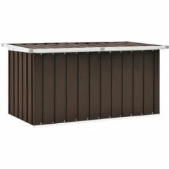 TRUE DEAL Boîte De Rangement De Jardin Marron 129x67x65 Cm