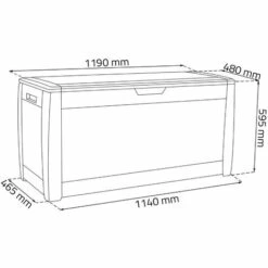 PROSPERPLAST Boxe Rato Coffre De Jardin 310 Litres Chocolat 119 X 48 X 60 Cm - Chocolat -Rangement de jardin Soldes 27609263 2