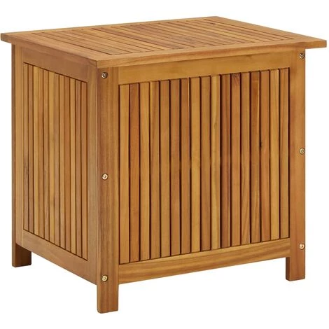 VidaXL Boîte De Rangement De Jardin 60x50x58 Cm Bois D'acacia Solide - Brun 3 VidaXL Boîte De Rangement De Jardin 60x50x58 Cm Bois D'acacia Solide - Brun