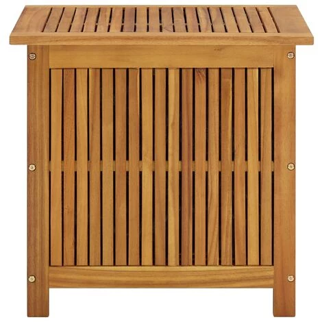 VidaXL Boîte De Rangement De Jardin 60x50x58 Cm Bois D'acacia Solide - Brun 4 VidaXL Boîte De Rangement De Jardin 60x50x58 Cm Bois D'acacia Solide - Brun – Image 2