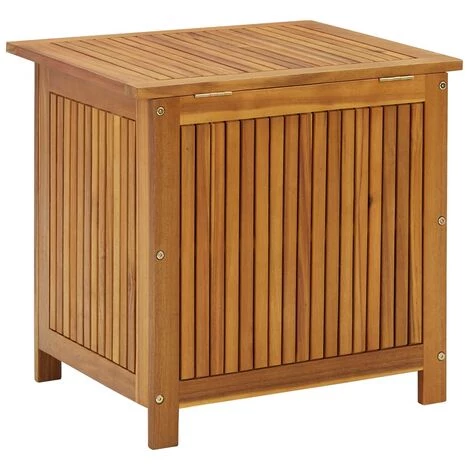 VidaXL Boîte De Rangement De Jardin 60x50x58 Cm Bois D'acacia Solide - Brun 6 VidaXL Boîte De Rangement De Jardin 60x50x58 Cm Bois D'acacia Solide - Brun – Image 4