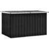 TRUE DEAL Boîte De Rangement De Jardin Anthracite 149x99x93 Cm
