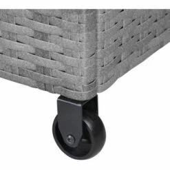 CASARIA Coffre De Rangement En Polyrotin Gris Avec Roulettes 122 X 56 X 61 Cm Stockage Intérieur Extérieur Coussins Jardin 10 CASARIA Coffre De Rangement En Polyrotin Gris Avec Roulettes 122 X 56 X 61 Cm Stockage Intérieur Extérieur Coussins Jardin -Rangement de jardin Soldes 28439256 4