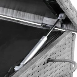 CASARIA Coffre De Rangement En Polyrotin Gris Avec Roulettes 122 X 56 X 61 Cm Stockage Intérieur Extérieur Coussins Jardin 11 CASARIA Coffre De Rangement En Polyrotin Gris Avec Roulettes 122 X 56 X 61 Cm Stockage Intérieur Extérieur Coussins Jardin -Rangement de jardin Soldes 28439256 5