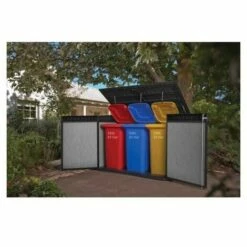 KETER Coffre En Résine OAKLAND BROSSIUM 2100 L - Gris 9 KETER Coffre En Résine OAKLAND BROSSIUM 2100 L - Gris -Rangement de jardin Soldes 28589088 4