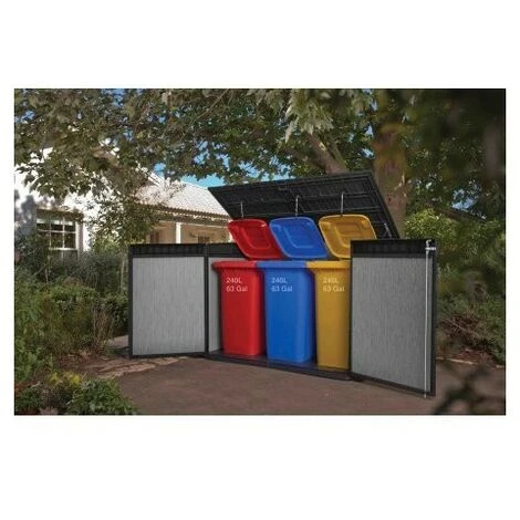 KETER Coffre En Résine OAKLAND BROSSIUM 2100 L - Gris 6 KETER Coffre En Résine OAKLAND BROSSIUM 2100 L - Gris – Image 4