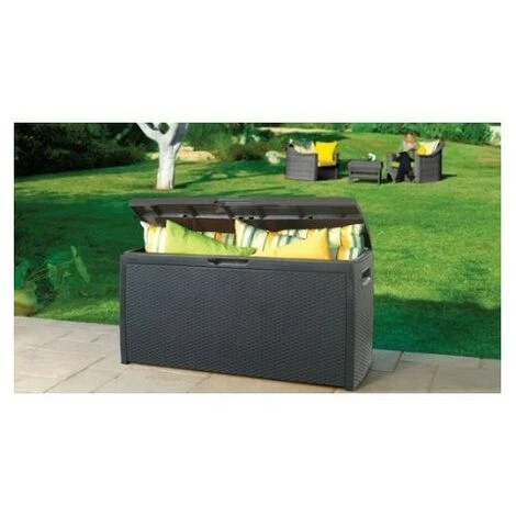 KETER Coffre De Jardin En Résine CAPRI TROPIC - 305L - Anthracite 4 KETER Coffre De Jardin En Résine CAPRI TROPIC - 305L - Anthracite – Image 2