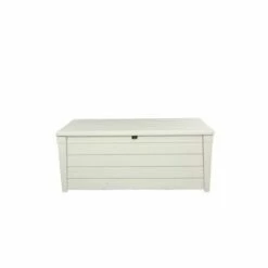 KETER Coffre De Jardin En Résine Pour Piscine - 455L - Blanc (avec Vérins)