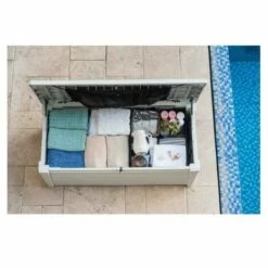 KETER Coffre De Jardin En Résine Pour Piscine - 455L - Blanc (avec Vérins) -Rangement de jardin Soldes 28589668 3