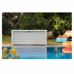 KETER Coffre De Jardin En Résine Pour Piscine - 455L - Blanc (avec Vérins) -Rangement de jardin Soldes 28589668 4