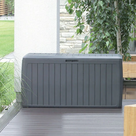PROSPERPLAST Boîte à Jardin 280L Plastique Anthracite Boardebox 116 X 43,3 X 55 Cm - Anthracite 4 PROSPERPLAST Boîte à Jardin 280L Plastique Anthracite Boardebox 116 X 43,3 X 55 Cm - Anthracite – Image 2