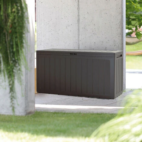 PROSPERPLAST Boîte à Jardin 280L Plastique Anthracite Boardebox 116 X 43,3 X 55 Cm - Anthracite 5 PROSPERPLAST Boîte à Jardin 280L Plastique Anthracite Boardebox 116 X 43,3 X 55 Cm - Anthracite – Image 3