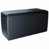 PROSPERPLAST Boîte à Jardin 290L Plastique Anthracite Boxe Board 116,6 X 43,8 X 59,5 Cm - Anthracite -Rangement de jardin Soldes 29230636 1