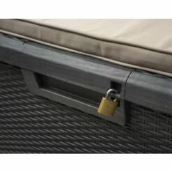 TOOLMAX Coffre De Jardin XL 560L Santorini TOOMAX Résine Cousin Inclus. Effet Rotin L147xP72xH65 Cm Résiste Au Gel, Intempéries Et UV -Rangement de jardin Soldes 29365739 3