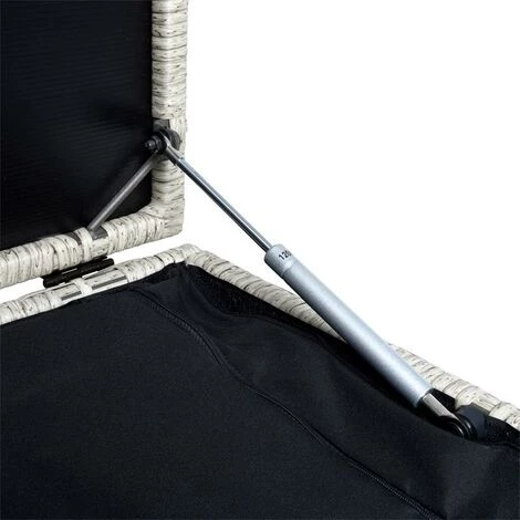 ESTEXO Boîte à Coussin En Polyrotin, Boîte De Jardin, Boîte De Rangement, En Beige 7 ESTEXO Boîte à Coussin En Polyrotin, Boîte De Jardin, Boîte De Rangement, En Beige – Image 5