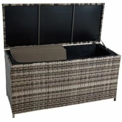 ESTEXO Boîte à Coussin En Rotin Boîte Jardin, Boîte De Rangement En Beige-Marron 9 ESTEXO Boîte à Coussin En Rotin Boîte Jardin, Boîte De Rangement En Beige-Marron -Rangement de jardin Soldes 29541826 3