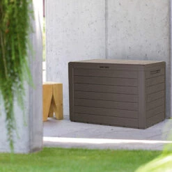PROSPERPLAST Boîte à Jardin 190L Plastique Ocre Foncé Woodebox 78 X 43,3 X 55 Cm - Ocre Foncé 5 PROSPERPLAST Boîte à Jardin 190L Plastique Ocre Foncé Woodebox 78 X 43,3 X 55 Cm - Ocre Foncé -Rangement de jardin Soldes 29612356 2