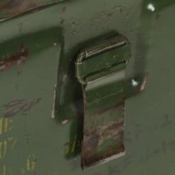 VidaXL Coffre De Rangement Style Militaire 68x24x66 Cm Fer - Vert -Rangement de jardin Soldes 29997958 5