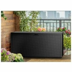 KETER Coffre De Jardin En Résine EMILY - 277L - Anthracite -Rangement de jardin Soldes 30272184 3