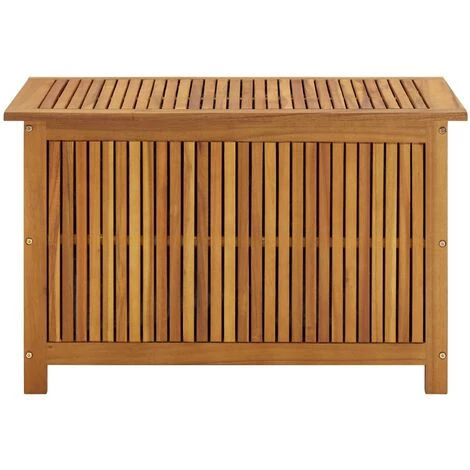 TRUE DEAL Boîte De Rangement De Jardin 90x50x106 Cm Bois D'acacia Solide 4 TRUE DEAL Boîte De Rangement De Jardin 90x50x106 Cm Bois D'acacia Solide – Image 2