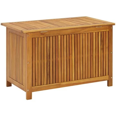 TRUE DEAL Boîte De Rangement De Jardin 90x50x106 Cm Bois D'acacia Solide 6 TRUE DEAL Boîte De Rangement De Jardin 90x50x106 Cm Bois D'acacia Solide – Image 4