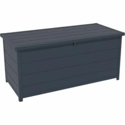 TRIGANO Coffre De Jardin Résine Anthracite 780 L