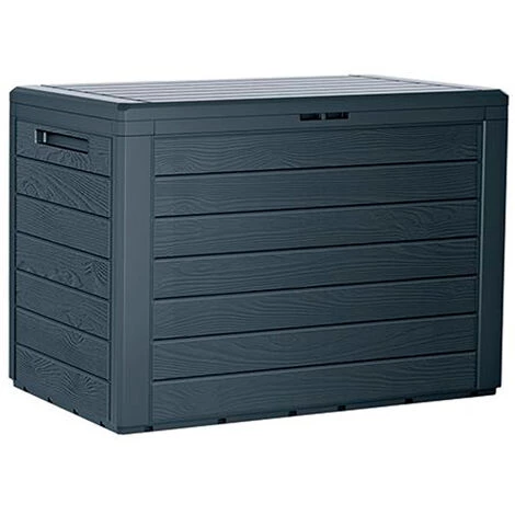 PROSPERPLAST Boîte à Jardin 190L Plastique Anthracite Woodebox 78 X 43,3 X 55 Cm - Anthracite 3 PROSPERPLAST Boîte à Jardin 190L Plastique Anthracite Woodebox 78 X 43,3 X 55 Cm - Anthracite