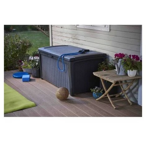 KETER Coffre En Résine BORNEO RIO 400L - Gris Anthracite 4 KETER Coffre En Résine BORNEO RIO 400L - Gris Anthracite – Image 2