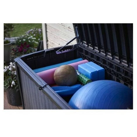 KETER Coffre En Résine BORNEO RIO 400L - Gris Anthracite 6 KETER Coffre En Résine BORNEO RIO 400L - Gris Anthracite – Image 4