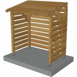 JARDINATOIRE Module Abri Fumeurs 2m - Couvert - Cl3 Marron -Rangement de jardin Soldes 31129878 2