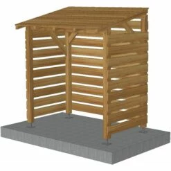 JARDINATOIRE Module Abri Fumeurs 2m - Couvert - Cl3 Marron -Rangement de jardin Soldes 31129878 3