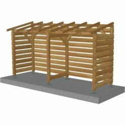 JARDINATOIRE Abri Jardin 4m - Non-couvert - Cl3 Marron -Rangement de jardin Soldes 31129882 2