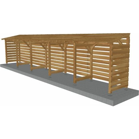 JARDINATOIRE Kit Bûches 10m - Couvert - Cl3 Marron 4 JARDINATOIRE Kit Bûches 10m - Couvert - Cl3 Marron – Image 2