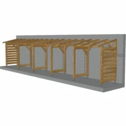 JARDINATOIRE Abri Moto 10m - Non Couvert - Sans Fond - Cl3 Marron