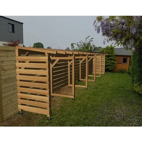 JARDINATOIRE Abri Moto 10m - Non Couvert - Sans Fond - Cl3 Marron 4 JARDINATOIRE Abri Moto 10m - Non Couvert - Sans Fond - Cl3 Marron – Image 2